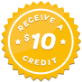 Recieve a $10 credit!